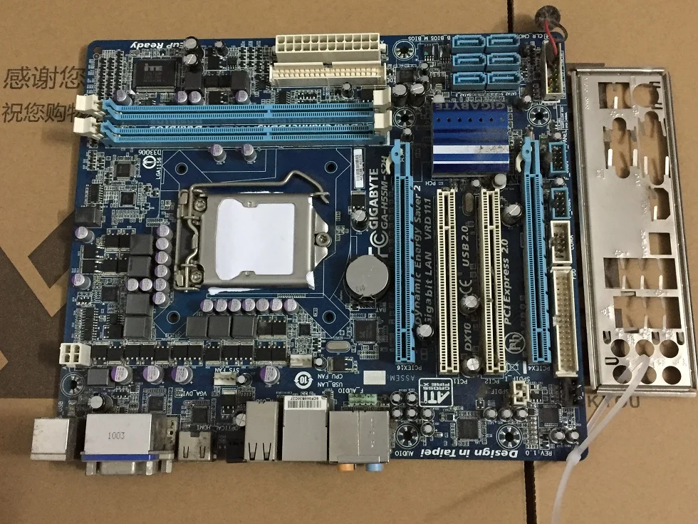 LGA1156 DDR3 для Gigabyte оригинальная б/у настольная материнская плата H55 usb 2 0 SATA2 |