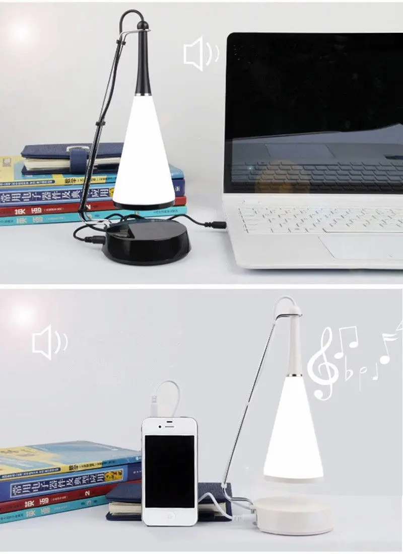 UnvarySam Bluetooth Динамик светильник светодиодный сенсорный Управление стол Чтение Night Light Музыка настроение беспроводной USB кабель