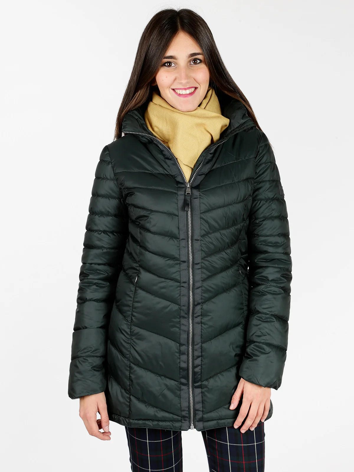 Iza IV Long JKT pad w Ecopiumino long slim fit зеленый|Куртки| |