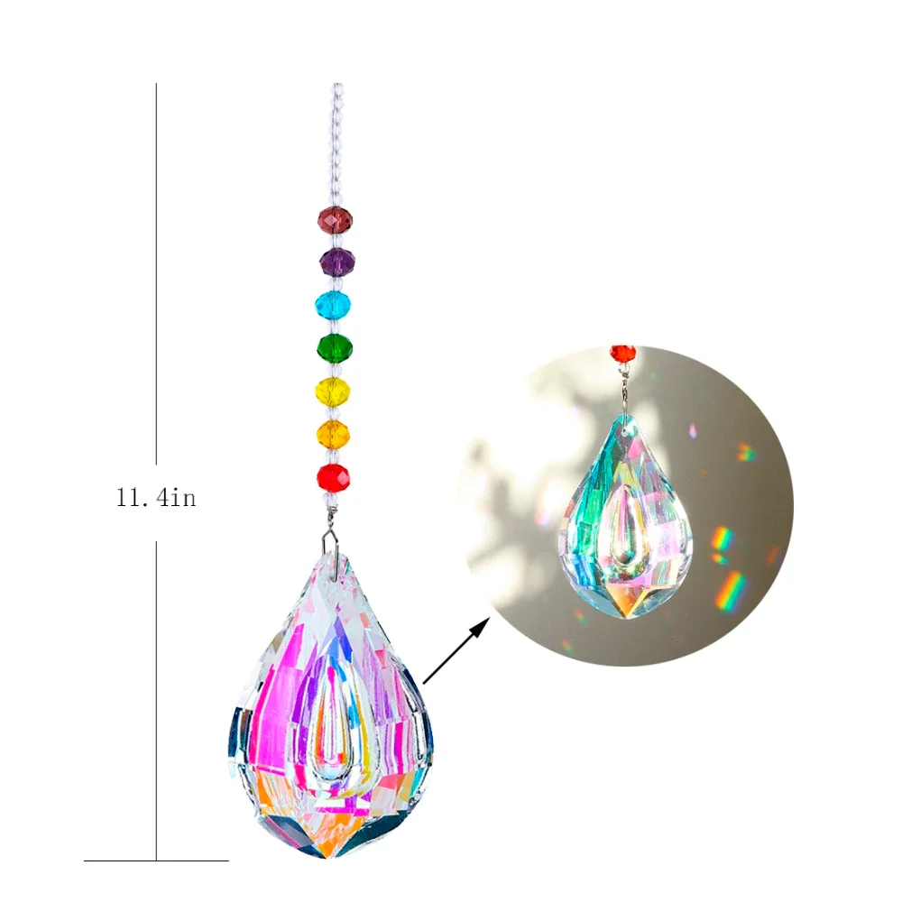 H& D Радужный производитель солнцезащитный Ловец фэн-шуй Кристалл солнцезащитный Ловец для окна с 76 мм большая кристаллическая Призма люстры капли домашний декор