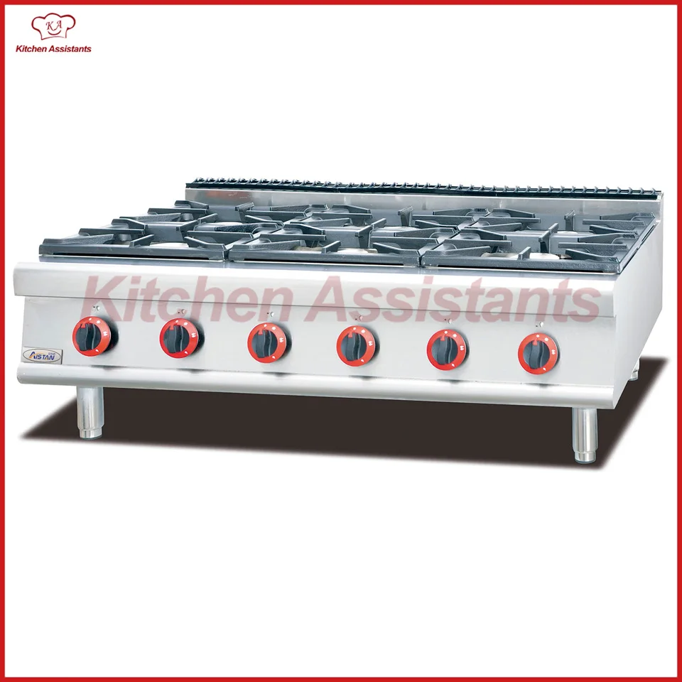 

GH797-1 gas range with 6 burner of combination oven