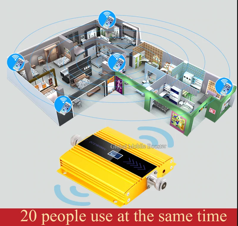  gsm repeater 1800 2g 4G Cellular Amplifier LTE DCS 1800mhz 4G Moblie Signal Booster 68dB Gain 4G Ne