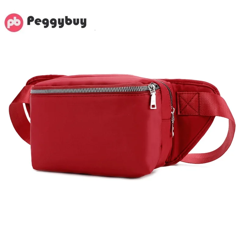 

Waterproof Pure Color Shoulder Women Waist Fanny Belt Packs Nylon Chest Bag Women Men Casual Soild Color Shoulder Bag New