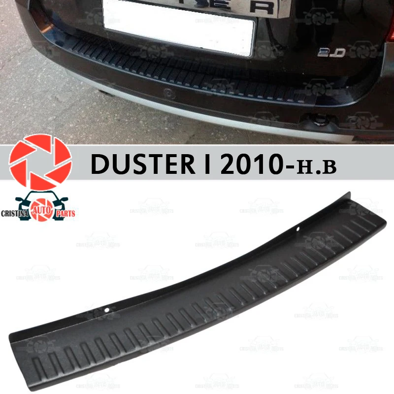 Najtaniej Dla renault duster I 2010 2018 osłona płyta ochronna na tylnym zderzaku dekoracja samochodu scuff panel akcesoria odlewnictwo