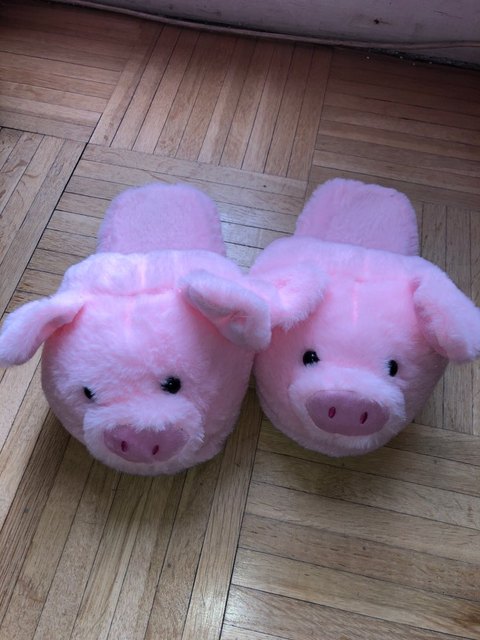 Kawaii Piglet Fluffy Slippers