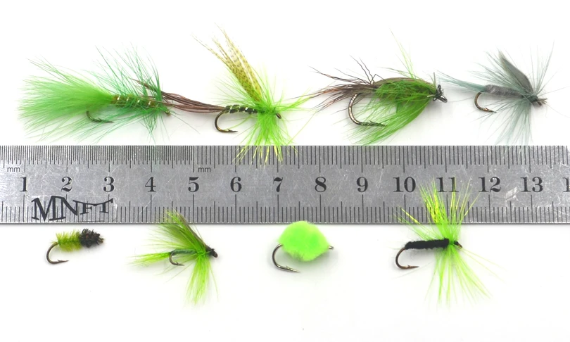 MNFT 56/40PCS Green Feathers Flies Fly Hook Trout Flies Outdoor Fly Fishing  Set Box Reservoir Pond Artificial Bait - AliExpress