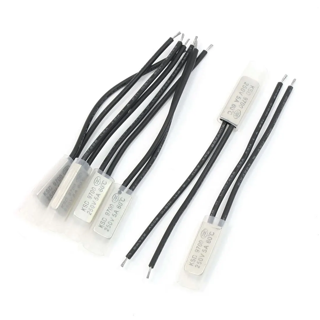 Uxcell 6 Pieces Ksd9700 Bimetal Temperature Switch Thermostat Celsius
