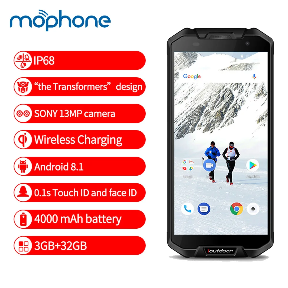Оригинальный ioutside Polar 3 водонепроницаемый пылезащитный телефонный 4000mah 5 ''HD +