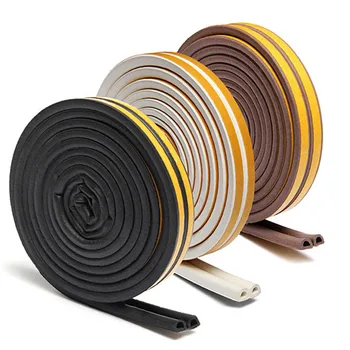 

MTGATHER 5M Self Adhesive P Type Foam Seal Strip Rubber Seal White/Black/Brown P-type Foam-Seal