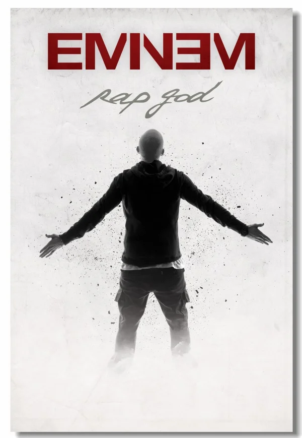 Eminem Poster dart sur toile style hip-hop rap et d/écoration murale