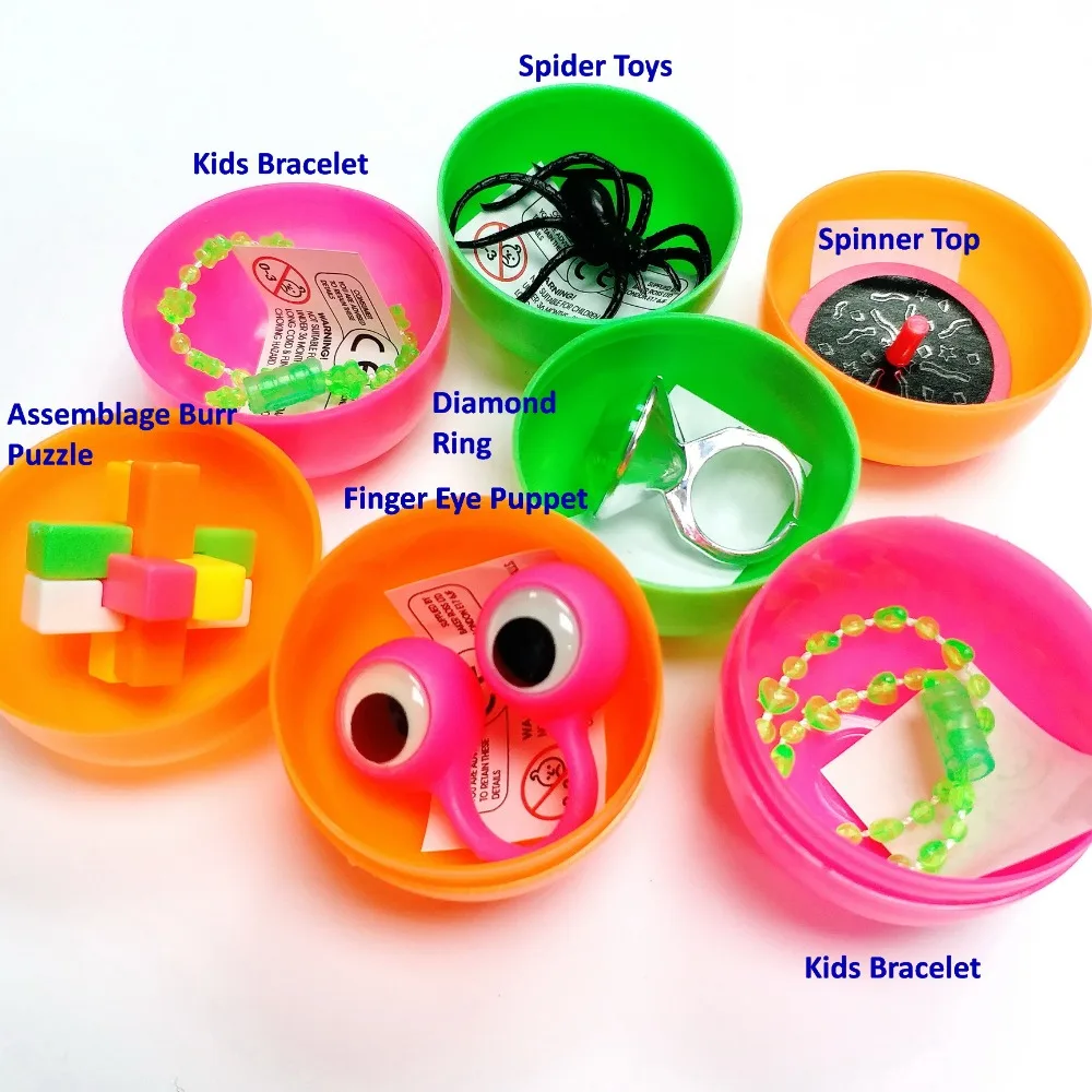 

100pcs 2" Toys Filled Capsules toys Pinata Kids Gift birthday party favor Carnival easter eggs giveaways souvenir cadeau gadget