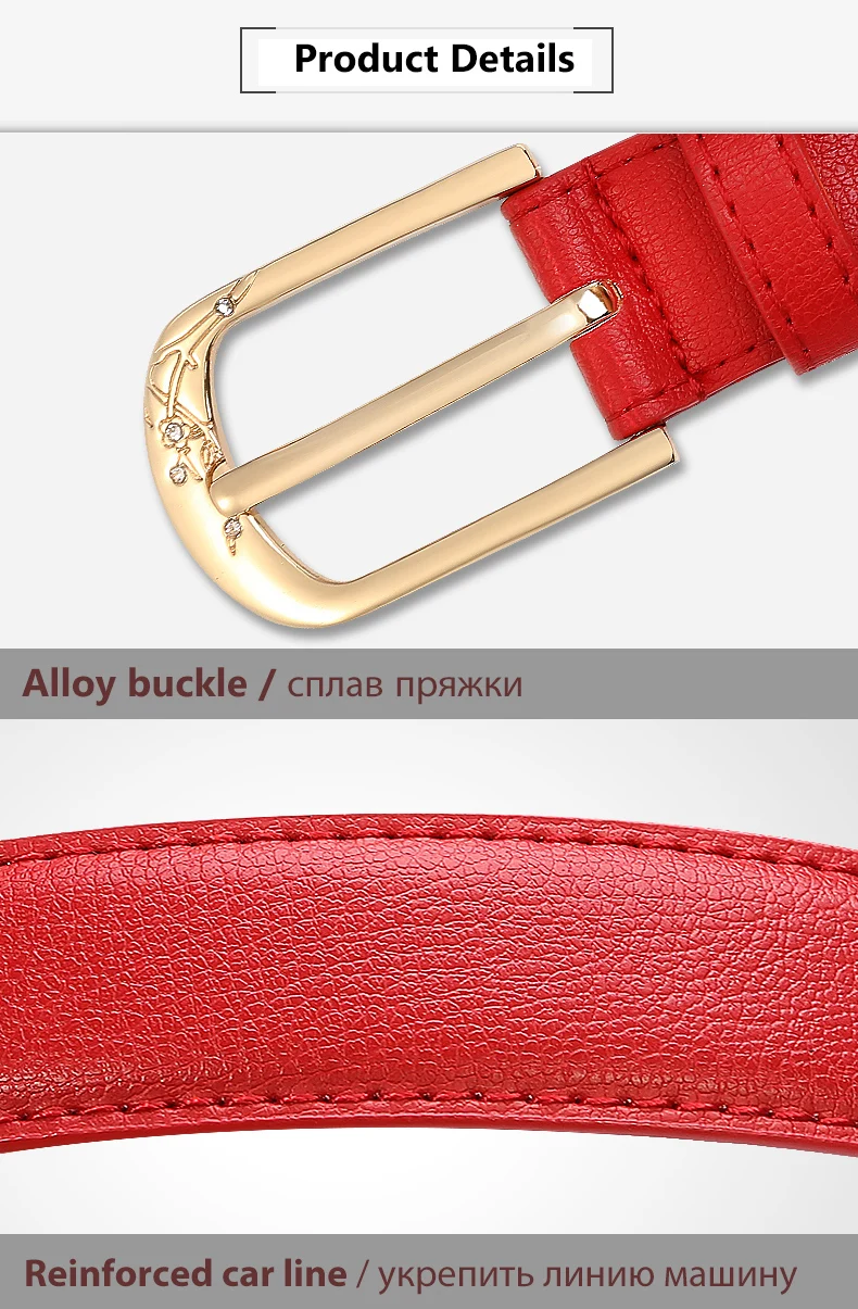 (15)Catelles Fashion Women's Belt Female Genuine Leather Designer Brand Luxury Pin Buckle Strap Ladies Woman Belts For Women Jeans