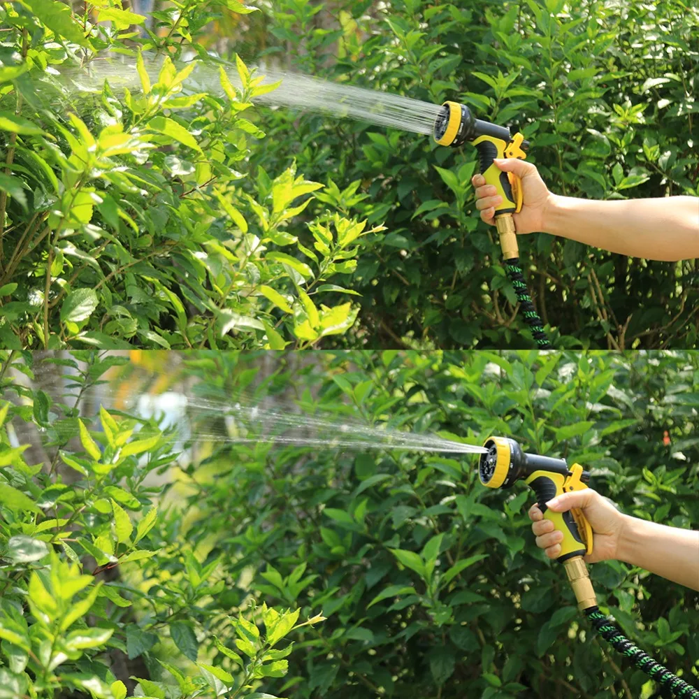 25FT-200FT садовый шланг расширяемый гибкий водяной шланг пластиковые шланги Удобная труба с распылением волшебный гибкий шланг для полива