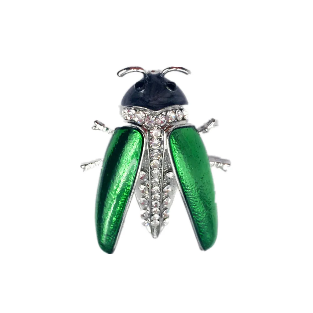 

New Cute Rhinestone Insect Brooch Kids Girls Clothes Enamel Animal Cicada Brooches Pins Party Birthday Jewelry Gifts