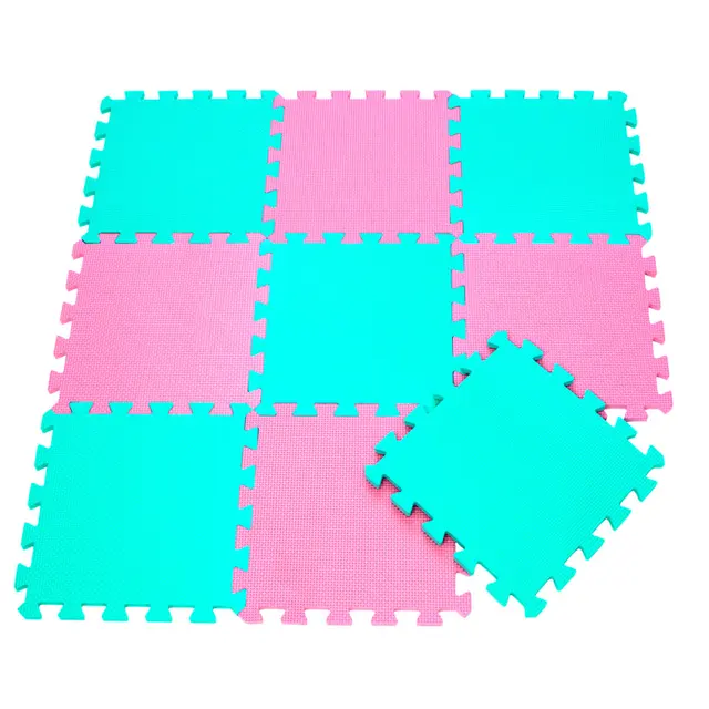 Buy 9pcs EVA Foam Baby Play Mat 2 Colors Pink Series