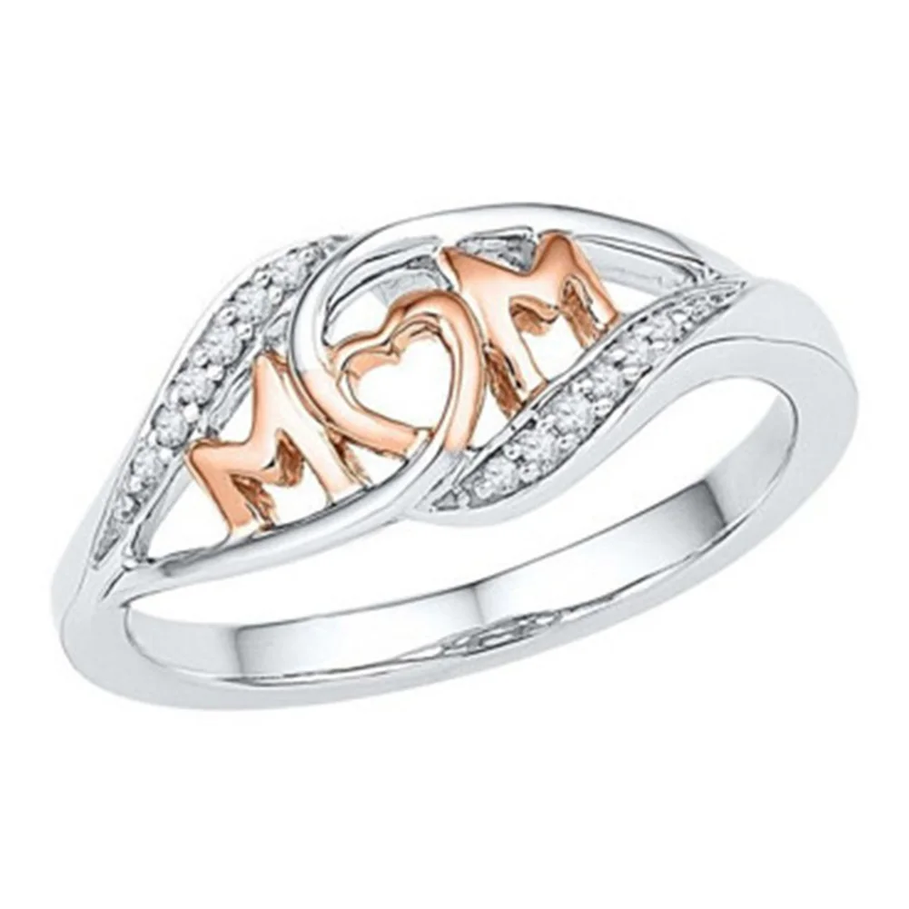 Rose Gold Personalized Engrave Mom Gift Love Mum Love Heart Mum