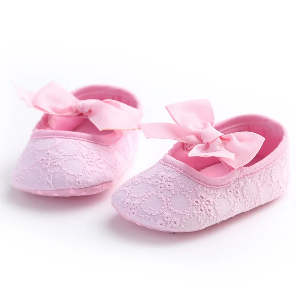 Emmaaby/милые Летние сланцы для малышей 0-18 месяцев; мягкая подошва; цветочный принт; 5 цветов; обувь для начинающих ходить - Цвет: Розовый
