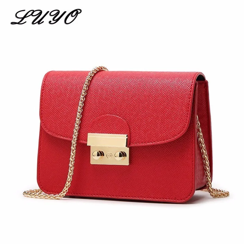 

LUYO New Summer Small Chain Women Shoulder Crossbody Bags For Female Bag Girl Leather Designer Handbags High Quality Flap Purse