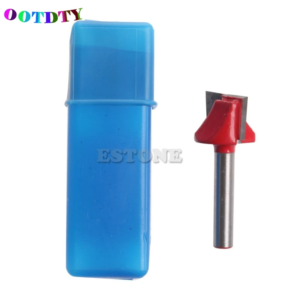 

OOTDTY 1/4" Router CNC Woodworking V Groove Bottom Cleaning Bit 6mmx22mm Milling Cutter