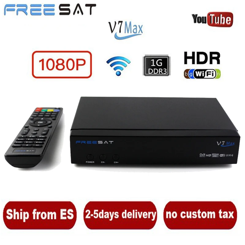 Freesat V7 Max 1080P Full HD Satellite Antenna Decoder DVB-S2 + USB Injection TV Set-top Box Satellite TV Receiver Freesat V7 Max 1080P Full HD Satellite Antenna Decoder DVB-S2 + USB Injection TV Set-top Box Satellite TV Receiver