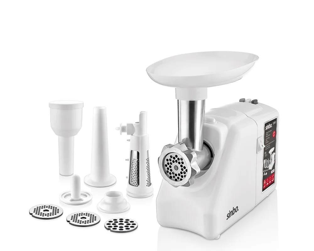 Мясорубка Sinbo SHB 3108 1500 Вт Kofte изготовитель колбасок бургеров качественная индейка
