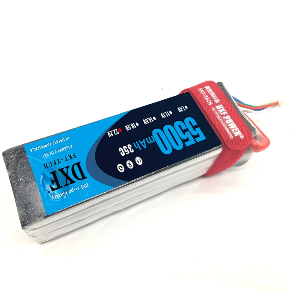 DXF RC литий полимерный Lipo аккумулятор 22 2 v 5500mAh 35C 6S XT60 разъем Перезаряжаемый для