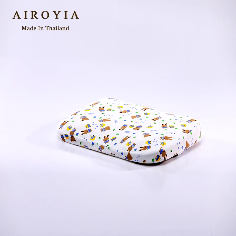 AIROYIA, Таиланд, импортная детская подушка с фиксированной головкой, натуральная латексная подушка, Подарочная коробка, подходит для младенцев в возрасте от 0 до 2 лет
