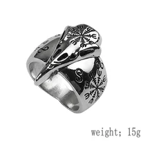 Viking Rings Man’s Custom Rune Letter Ring Wedding Anel Nordic Vintage Men Jewelry