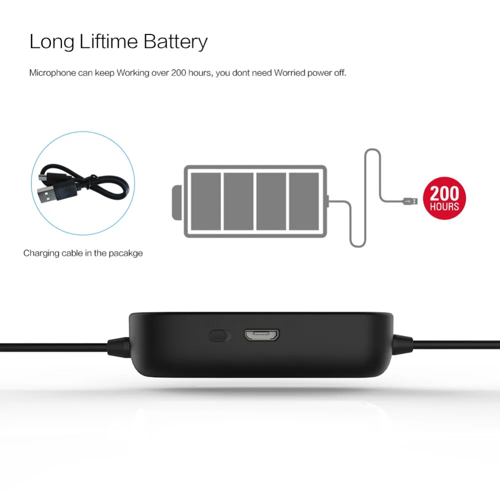 Lavalier Clip on микрофон ZhuoSheng 6 м 20 футов аудио рекордер конденсаторный для iPhone Samsung