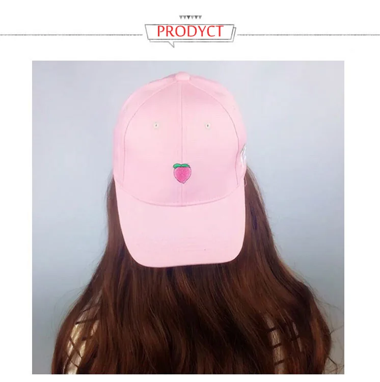 Señoras lindo primavera gorra de béisbol gorras de algodón para las mujeres Casual pescado fruta patrón moda sombrero Snapback gorras beisbol B063