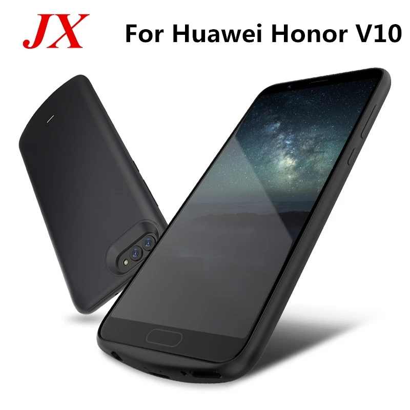 Чехол с аккумулятором для Huawei Honor V10 умный корпус из АБС пластика подставкой и