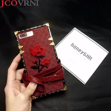JCOVRNI Мягкие TPU + кожаный для iPhoneX xs Xr xsmax мобильного телефона задняя крышка чехол для iPhone 7 8 вышивка шнуром чехол для телефона сумка