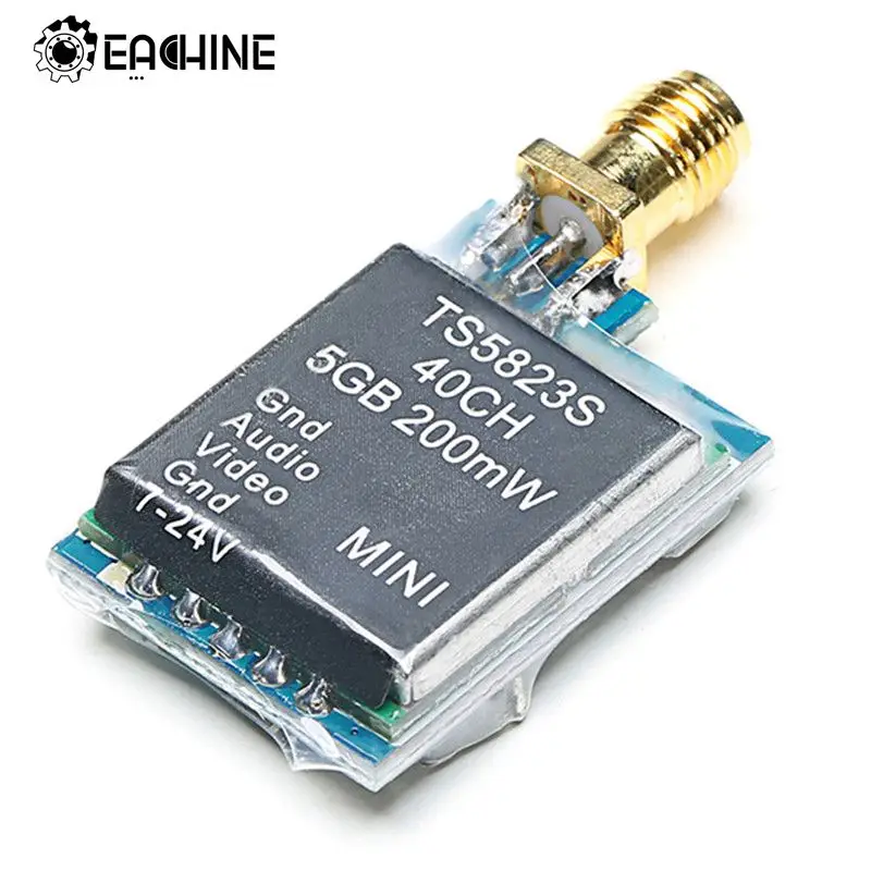 

Original Eachine TS5823S 40CH 5.8G 200MW AV Transmitter Module RP-SMA Female Skyzone Upgrade