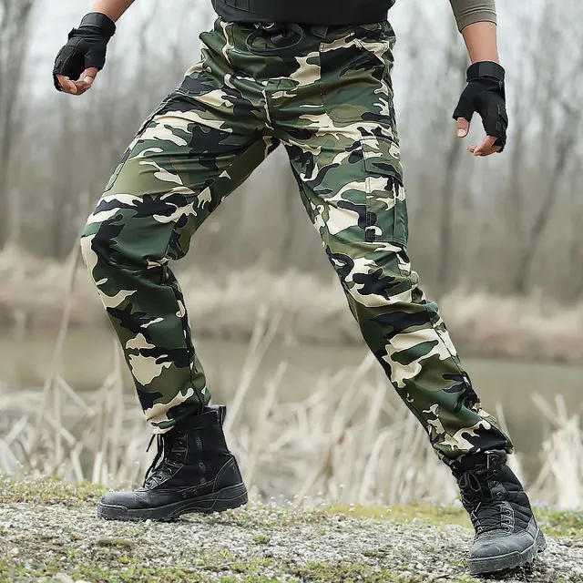 Army Trekking Hiking Camo Pants Outdoor Tactical Hunting Fishing Pants ...