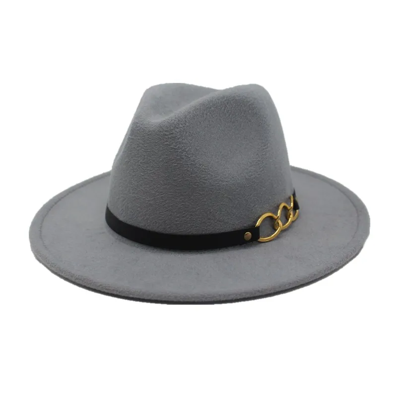 Seioum зима осень Имитация шерсти для женщин и мужчин дамы Fedoras Топ джаз шляпа Европейский Американский Круглый шапки котелок шапки - Цвет: light grey