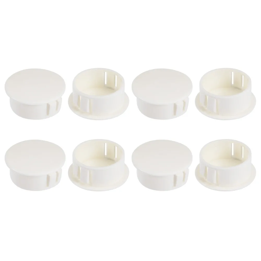 

Uxcell 8pcs White Mounting Diameter 22.2mm Nylon Snap Panel Locking Round Hole Plugs Cover Socket Caps Without Gasket