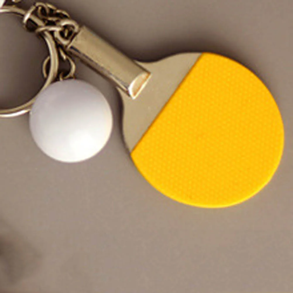 

Ping-pong Table Tennis Model Keychain Couple Pendant Key Chain Gift for Lovers Young Girl Favor Sports Souvenirs Gift