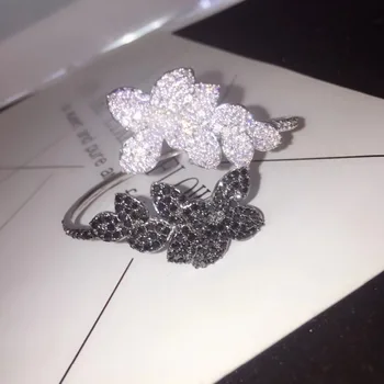 

AAA Cubic Zirconia Black And White Fashion Wild Trend Adjustable Open Bracelet Party Wedding Bridal Party Jewelry Dress Up