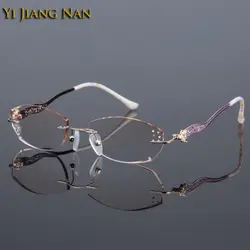 Yi Цзян Нань бренд женские рамки рецепт очки оттенок коричневый Lentes Opticos Mujer Оправа очков