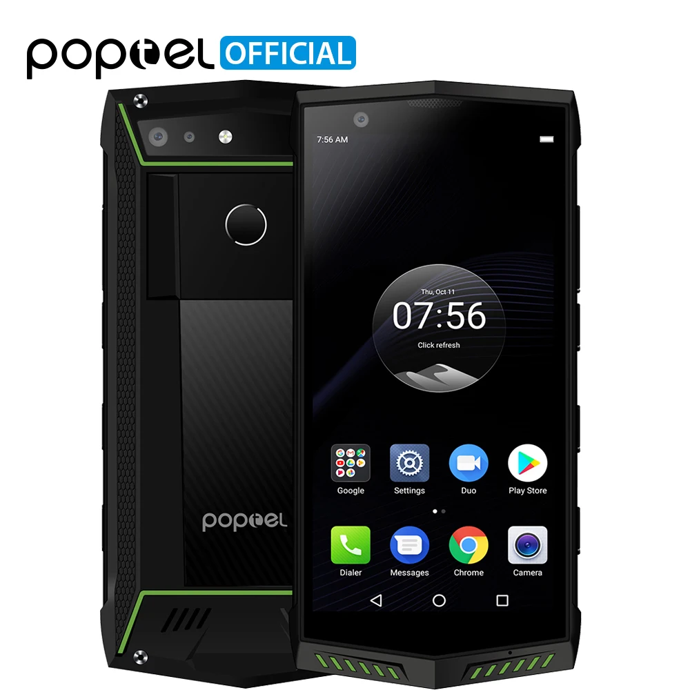 POPTEL P60 Face ID IP68 Водонепроницаемый 6 ГБ 128 5000 мАч беспроводной зарядки NFC 5 7 дюймов