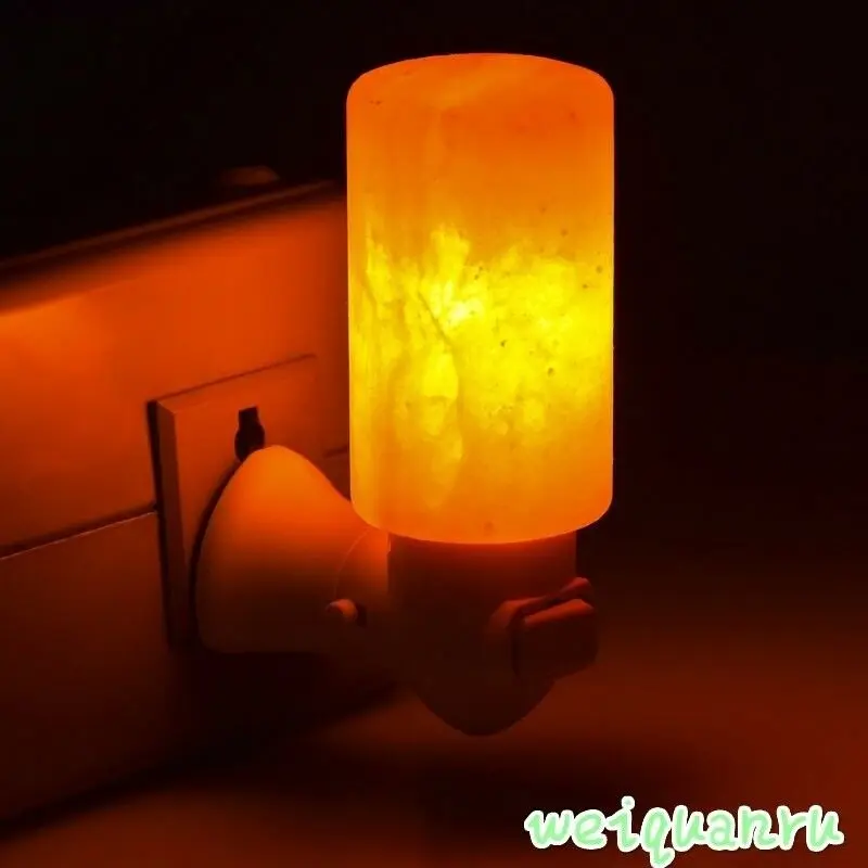 Rotatable Mini Himalayan Salt Night Light Cylinder Shape Wall Lamp Bedside Bedroom Home Decor Novelty Lighting | Лампы и освещение