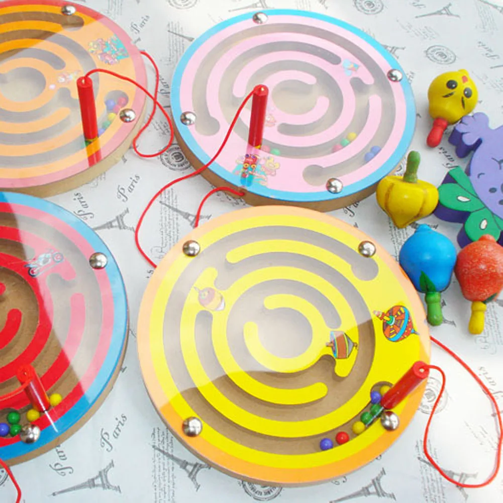 Kids Wooden Puzzle Maze Intellectual Jigsaw Board Toy