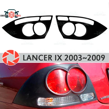 

Eyebrows for Mitsubishi Lancer 9 2003~2009 for rear lights cilia eyelash plastic ABS moldings trim covers car styling