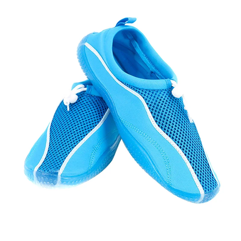 Blue Outdoor Mesh Sandals Flat Shoes Black Blue Beach Swimming Summer Breathable Beach Shoes Scratch-proof swimming shoes