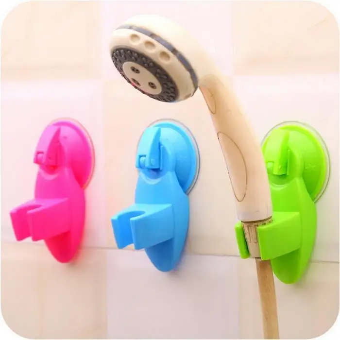 

Shower Mounting Brackets Head Holder Cup Suction Shelves Hooks Bathroom Adjustable Bracket Rose White Orange Bath Shower Support