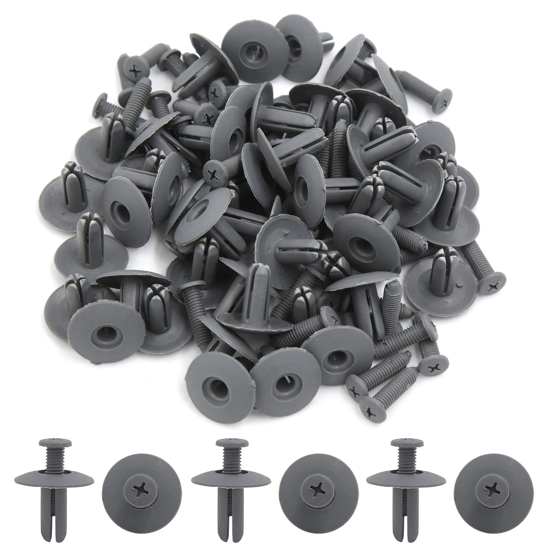 25x plastique trim clips-pour 9-10mm trou 24mm head