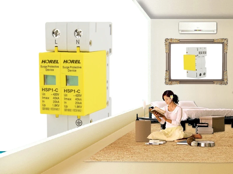 AC Surge Protector Protective device 385V 20KA-40KA 2 pole SPD 2P surge protection arresters | Обустройство дома