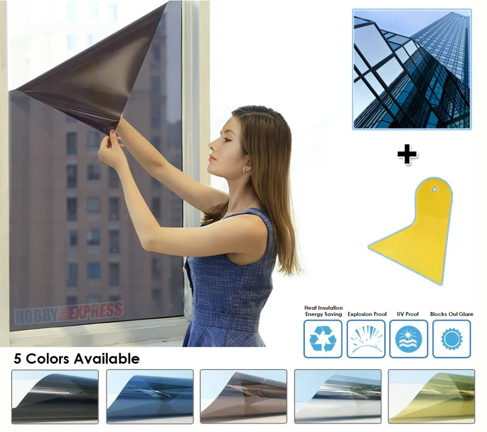 

Arrowzoom Solar Protection Car Home Anti-UV Heat Glare Reduction Window Blocking Tint Film