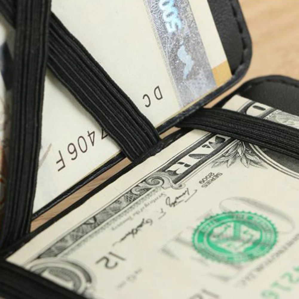 Мужской кошелек из искусственной кожи с клипсой для денег и кредитной картой