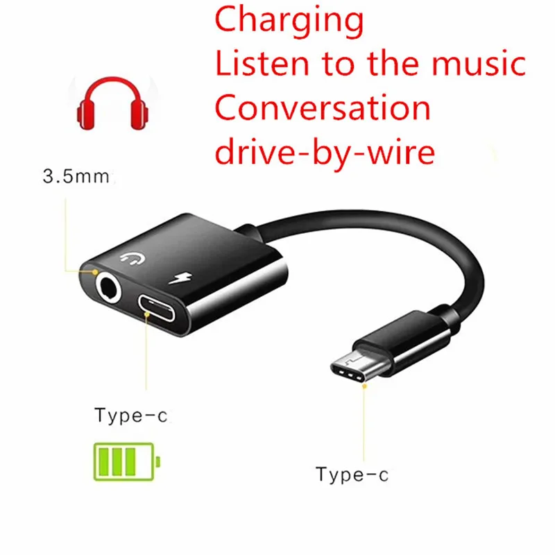 Usb Тип c зарядное устройство аудио кабель 2 в 1 заряд до 3 5 мм разъем для наушников aux